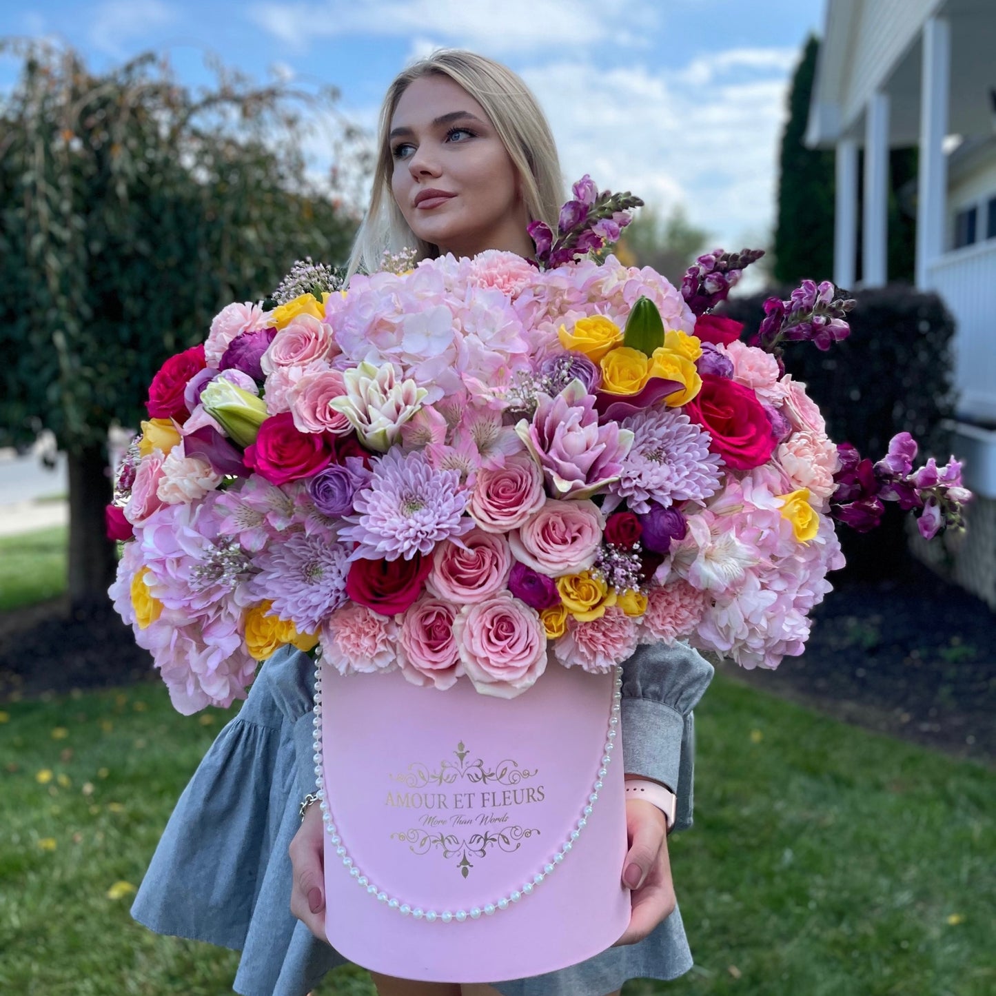 Mi Amor Floral Arrangement, pops of yellow