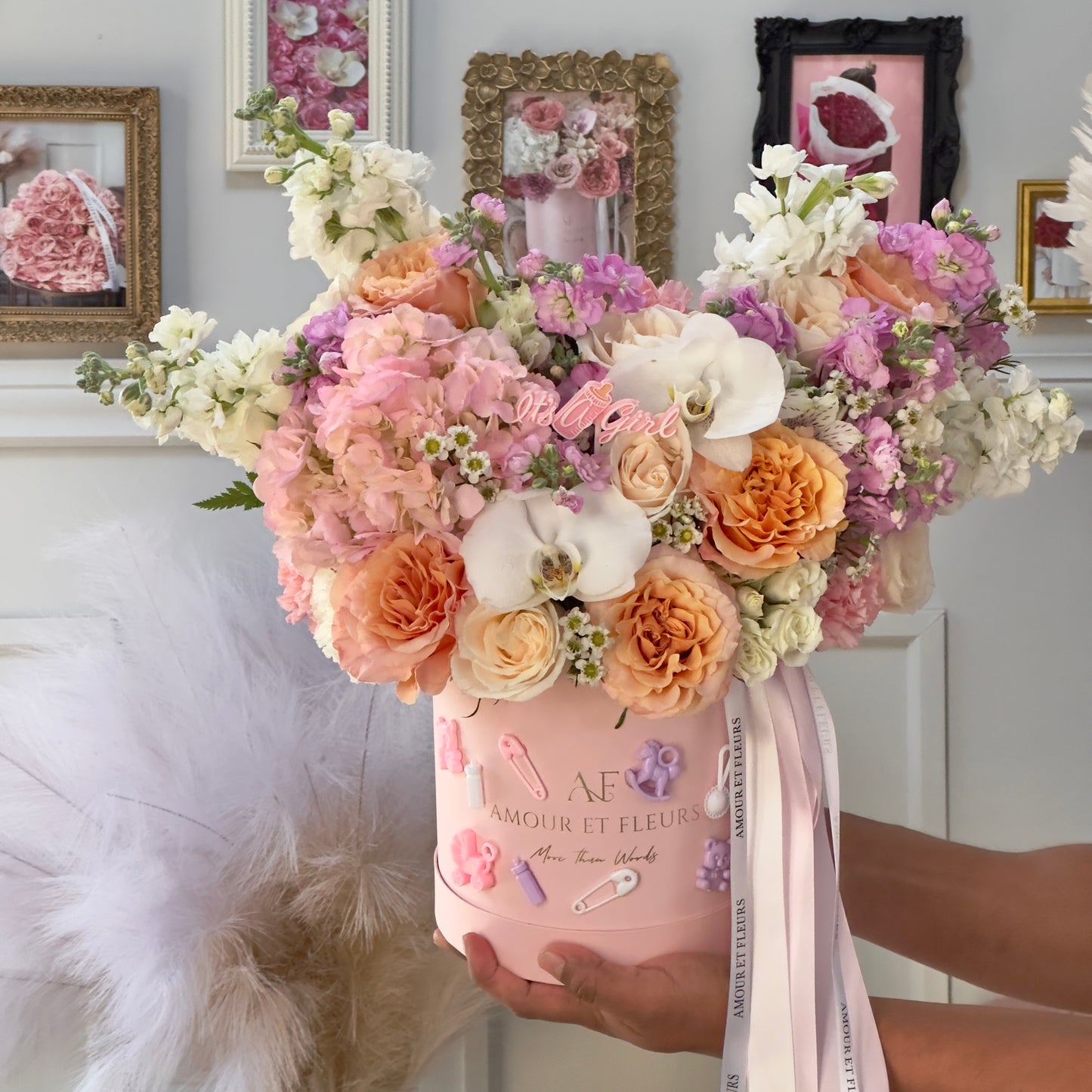 Welcome Baby Girl Floral Arrangement