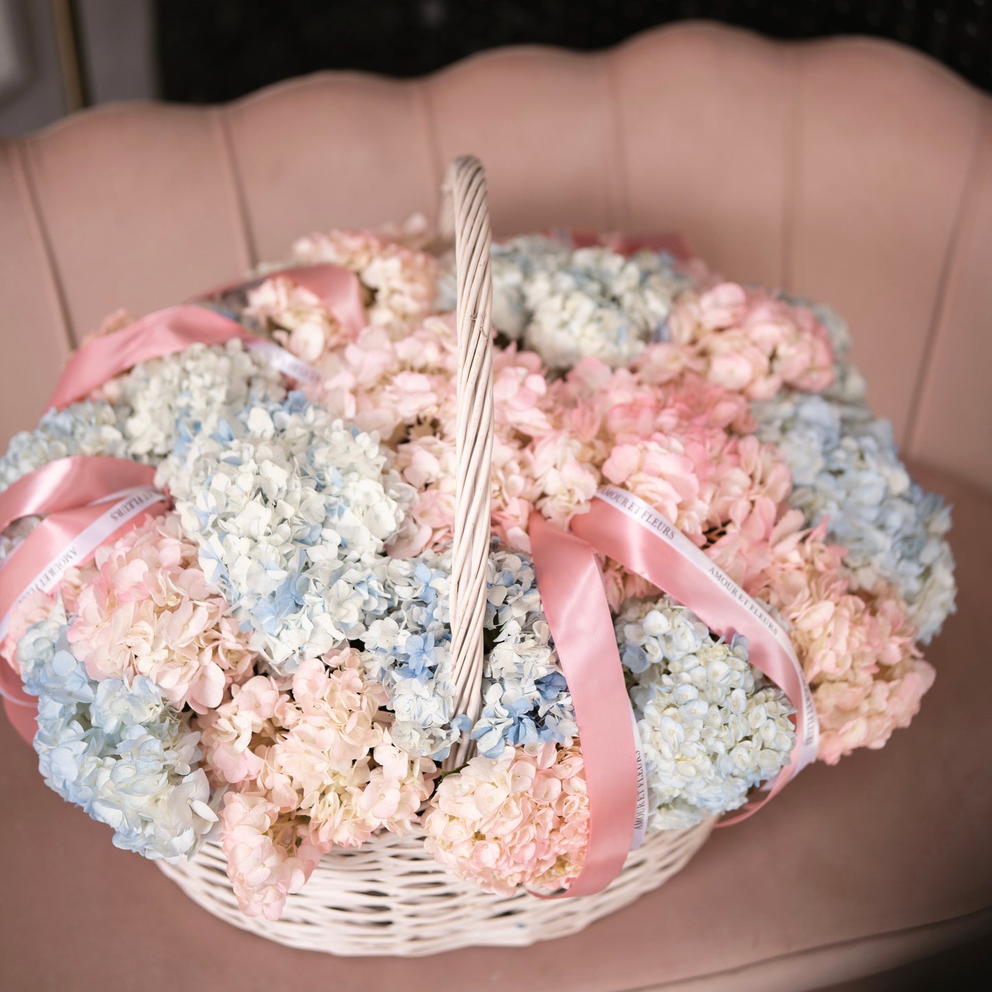 Hydrangea XL Basket Floral Arrangement