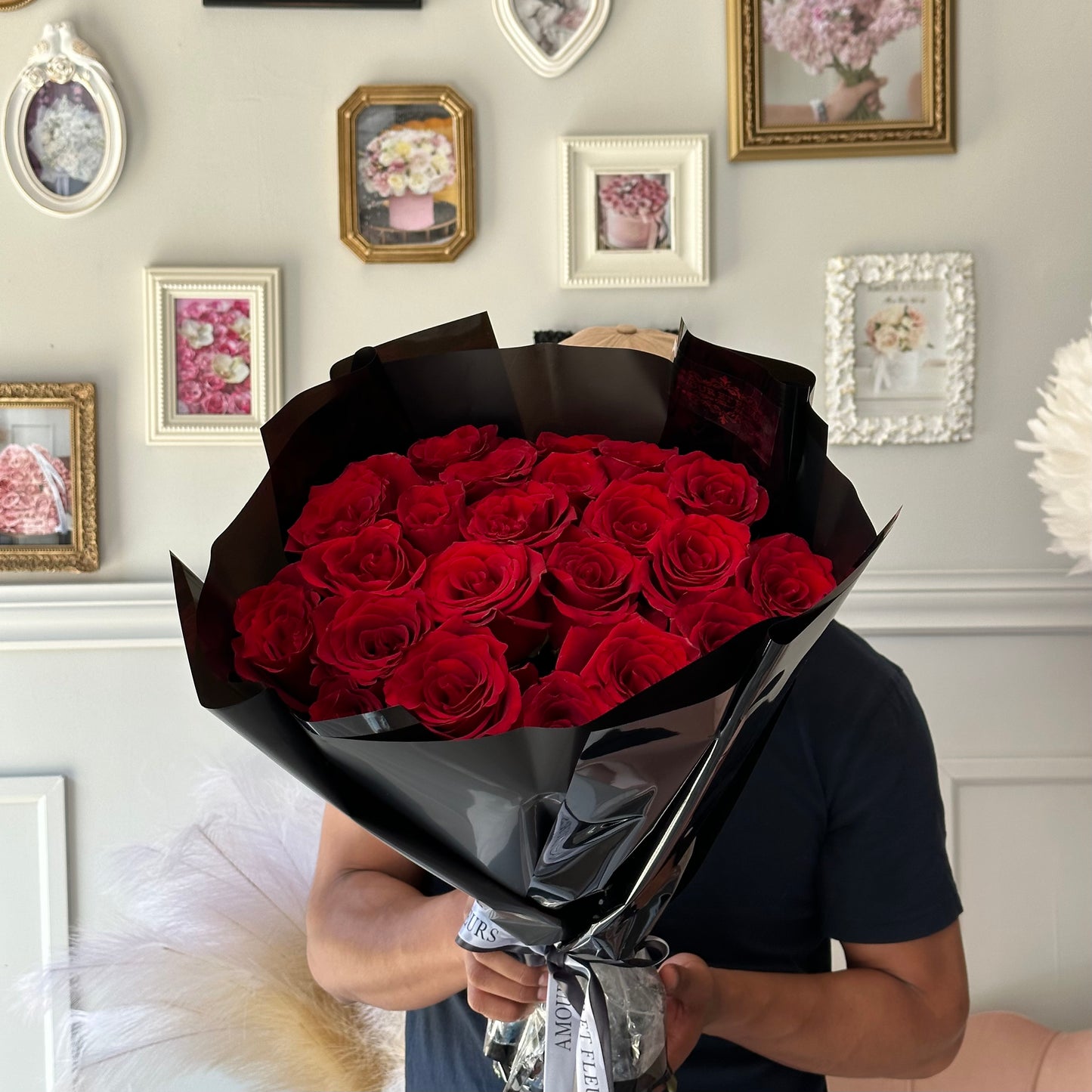 25 roses bouquet, red roses bouquet