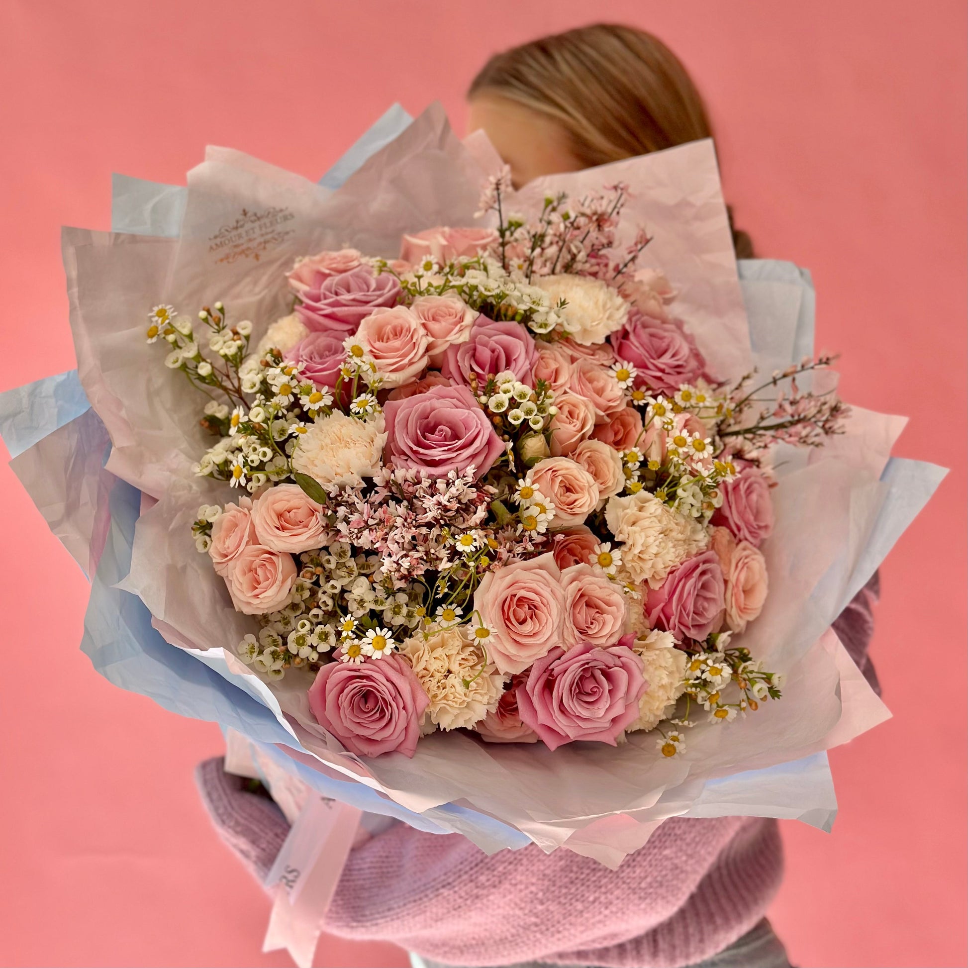Blossom Bouquet, pink mixed flower bouquet