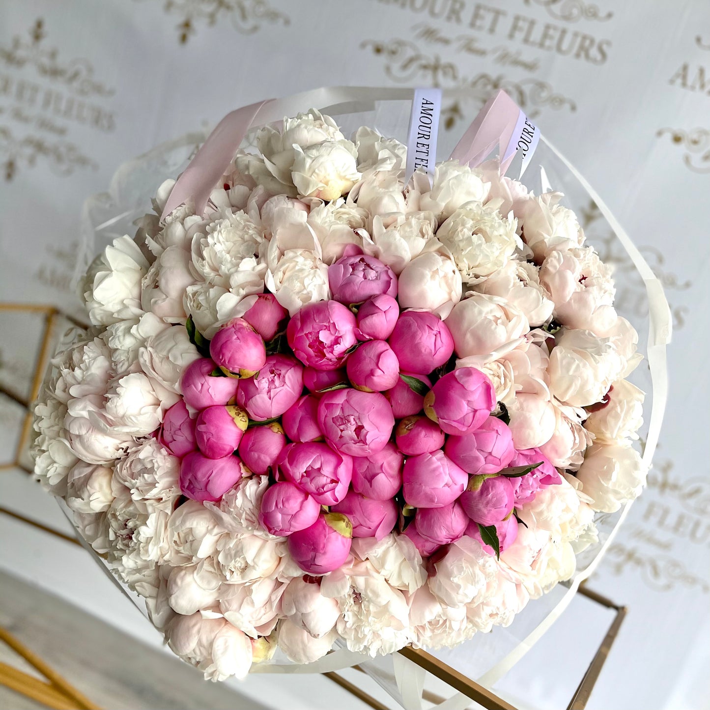 100 Peonies Bouquet, flowers bouquet