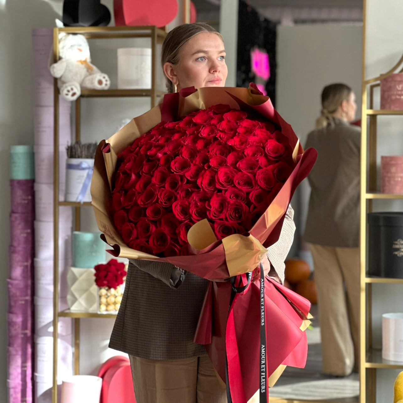 100 Roses Bouquet – Amour Et Fleurs